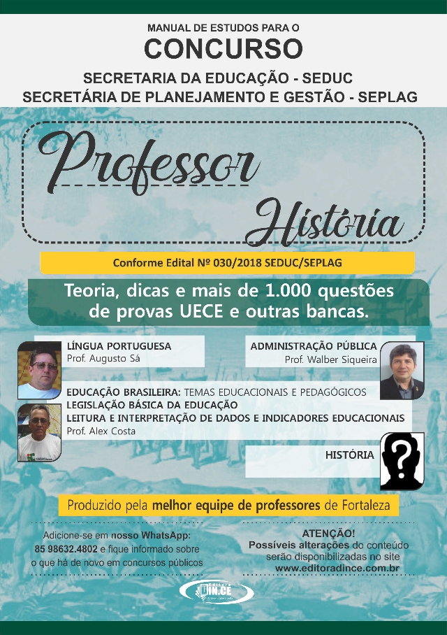 História do ceara - uece, Notas de estudo História