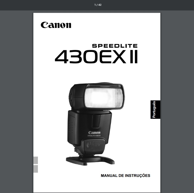 Manual Do Flash Canon 430 Ex II Em Português